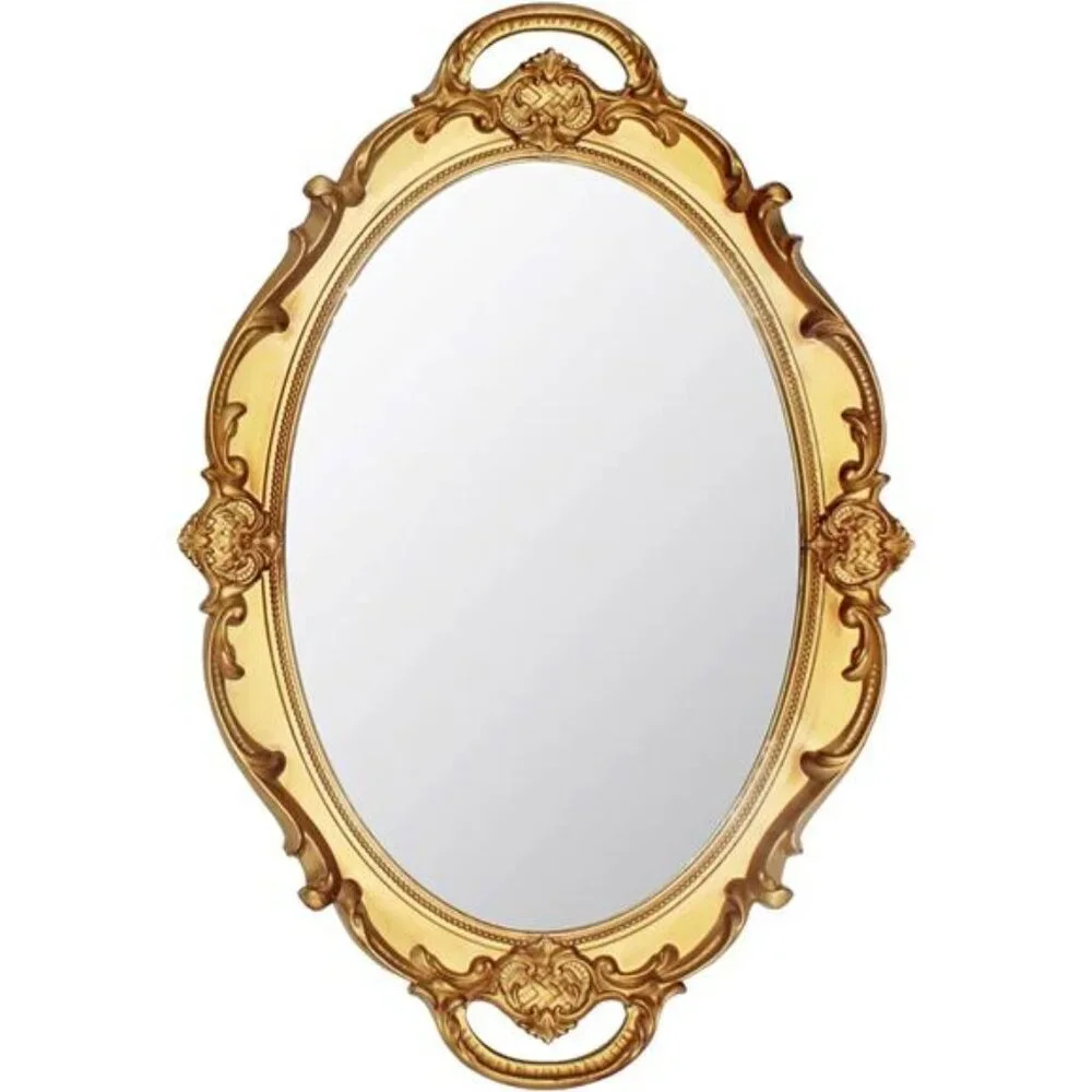 14.5 x 10 inchs Small Oval Antique Decorative Wall Mirror Vintage
